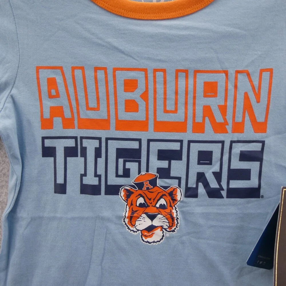 Auburn Tigers Shirt Kids Small Blue '47 Brand College Boys Youth NCAA‎ Tee New